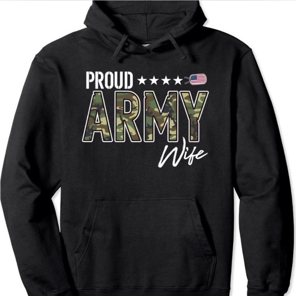 Army wife pullover hoodie - size small - Picture 1 of 4